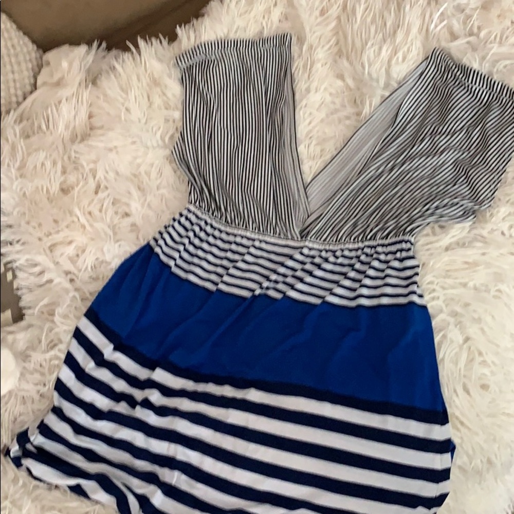 Stripped mid thigh dress